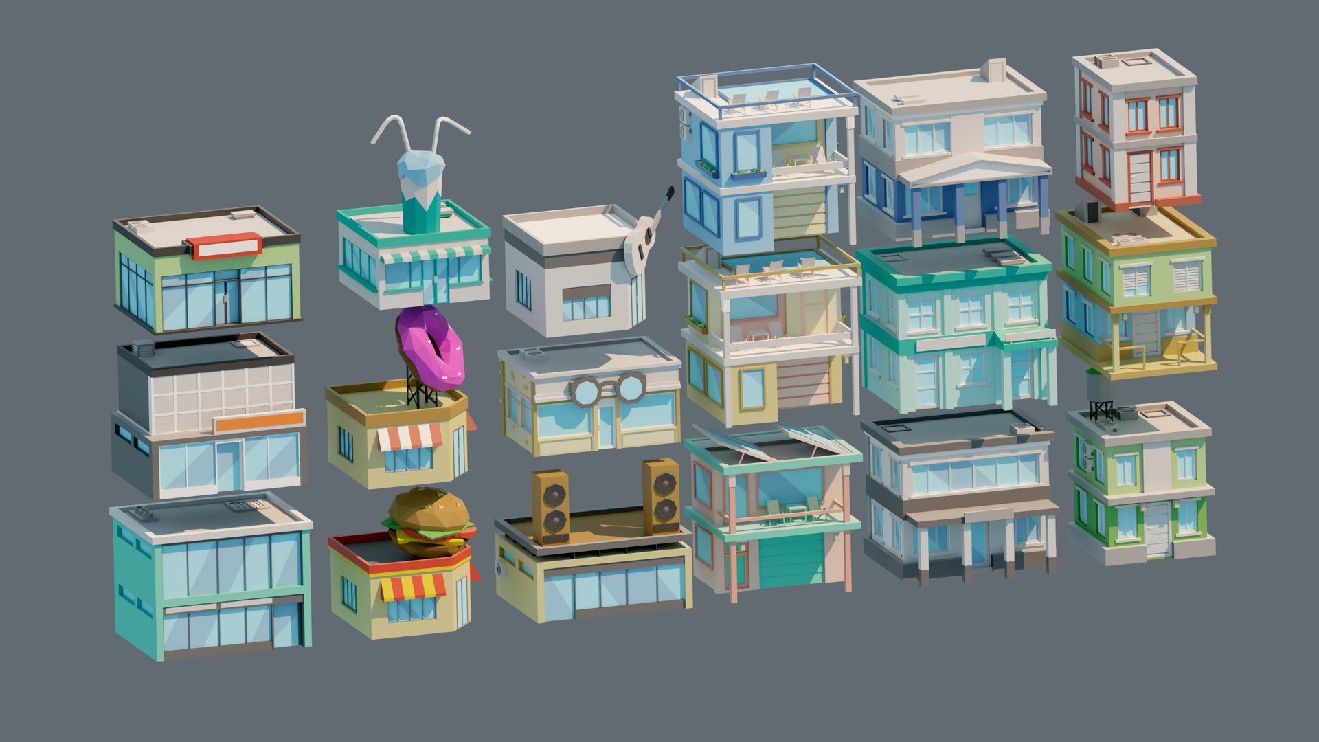 City low Poly 4 Tile pack 3D https://p.turbosquid.com/ts-thumb/Di/daeYSv/6C/9/png/1639503805/1920x1080/fit_q87/f55952230cdd633b6c0de6ca458f6e935d73e2b3/9.jpg