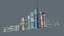 City low Poly 4 Tile pack