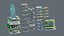 City low Poly 4 Tile pack