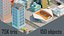 City low Poly 4 Tile pack