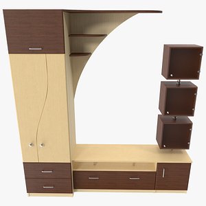 3D model furniture wardrobe tv