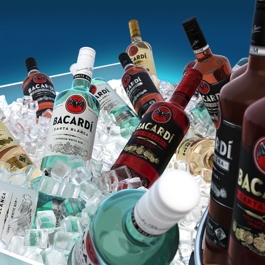 high quality 3d square shape bacardi