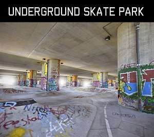 underground skate park scan 3D model