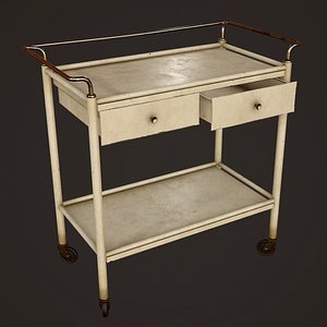 3D model hospital trolley ready pbr