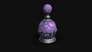 Vintage Perfume Bottle Pink 3D model