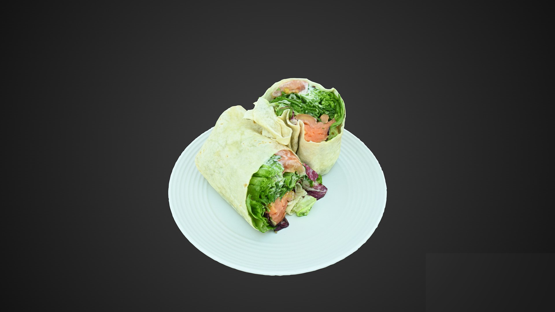Game Ready Salmon Salad Wrap 3D - TurboSquid 2048482