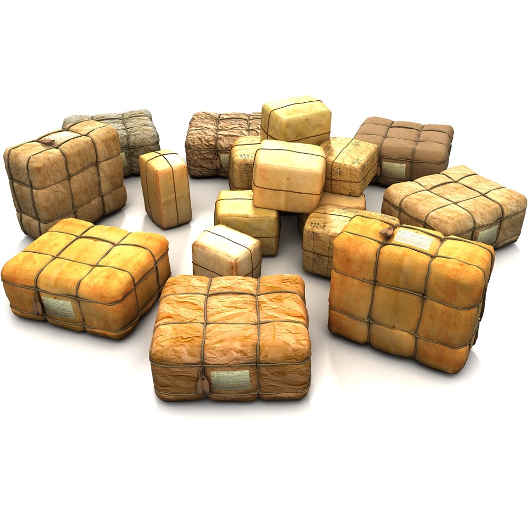 Old Post Package 3d Obj