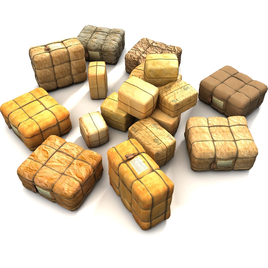 Old Post Package 3d Obj