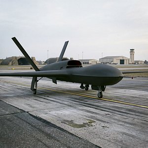 3D Stealth Combat Unmanned Aerial Vehicle Black model