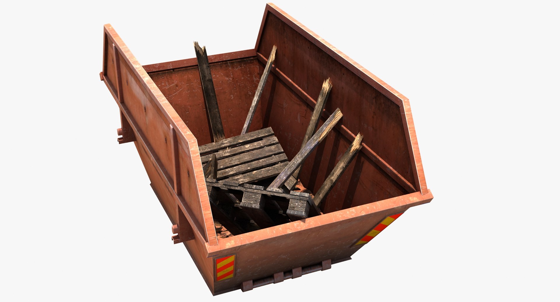 Skip Dumpster Container 3d Model
