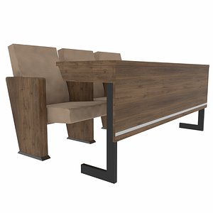 3D model Conference chair-table