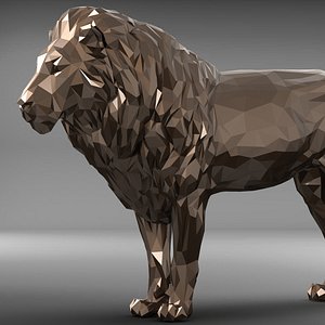 lion polygonal model