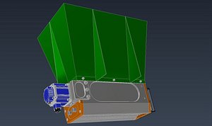 Trituratore industriale con tramoggia 3D model