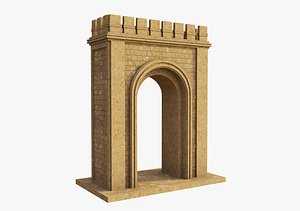 3D Ancient Arch Gate