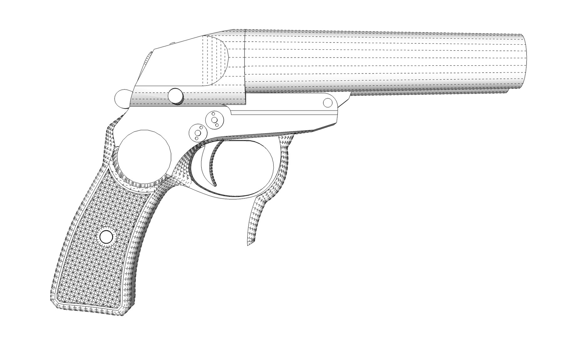 Gun Handgun Pistol 3D Model - TurboSquid 1354041