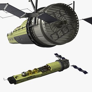 KH-9 Hexagon Cold War Spy Satellite 3D model