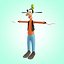 3d Goofy Rigging Character Cartoon Model