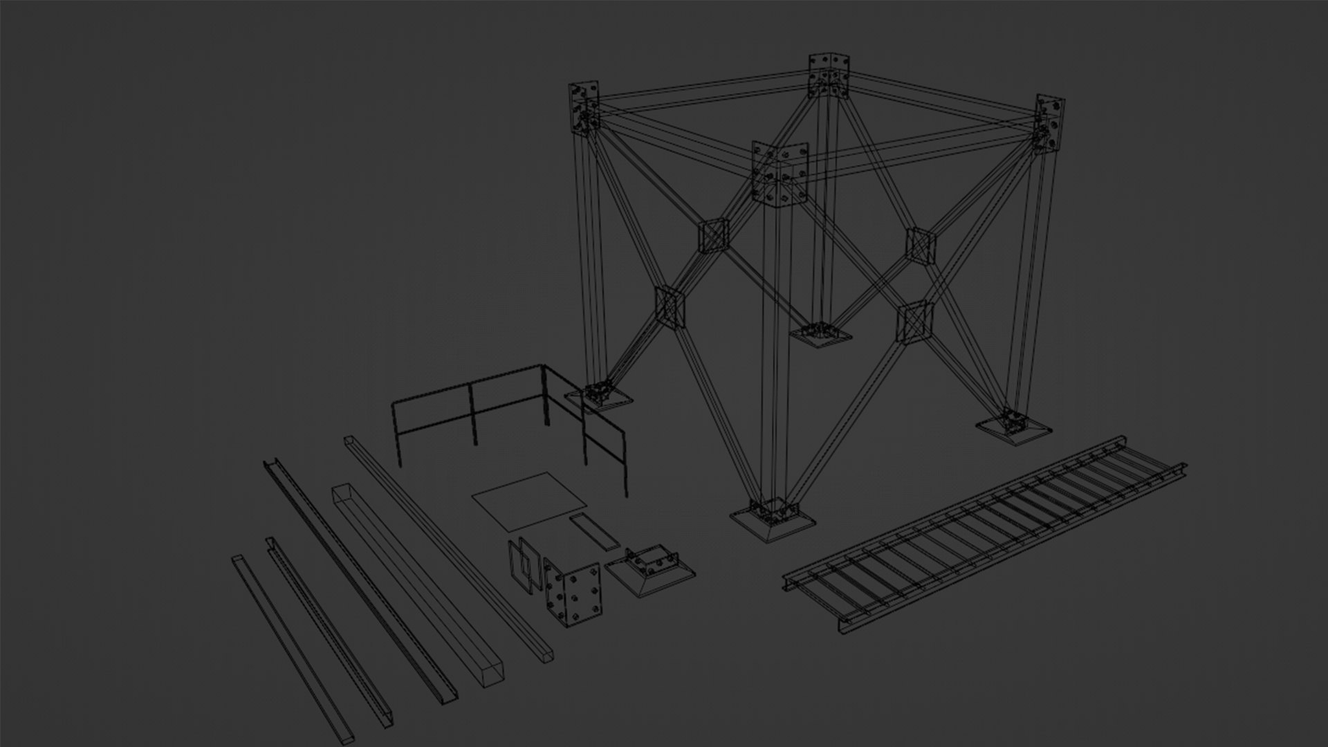 Metal Construction Rusted 3D Model - TurboSquid 2374523