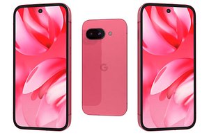 3D Google Pixel 9a Peony Low Poly