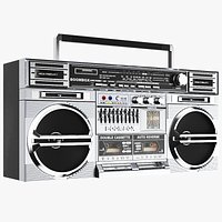 Detailed Boombox Cassette Player