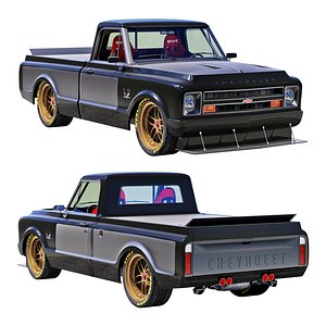 Chevrolet C10 1967 racing 3D model
