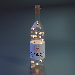 decorative bottle garland 3D model