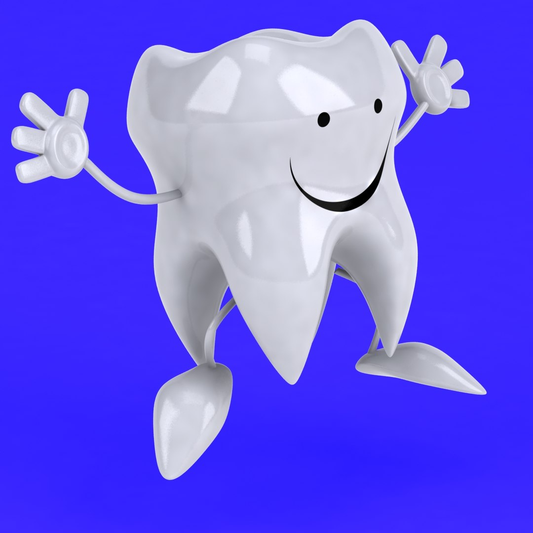 3D Fun Tooth Character ! - TurboSquid 1337874