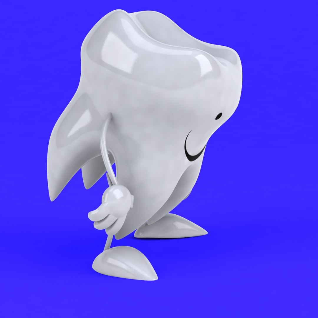 3D Fun Tooth Character ! - TurboSquid 1337874