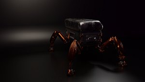 Robot forge Hight and low poly model