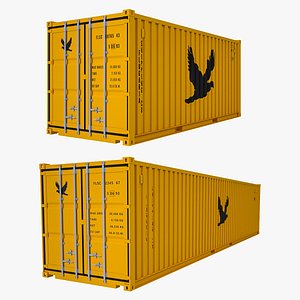 3D model Dry Van Shipping Containers Collection