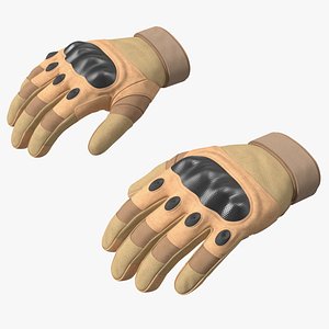 Airsoft Gloves Brown Fur