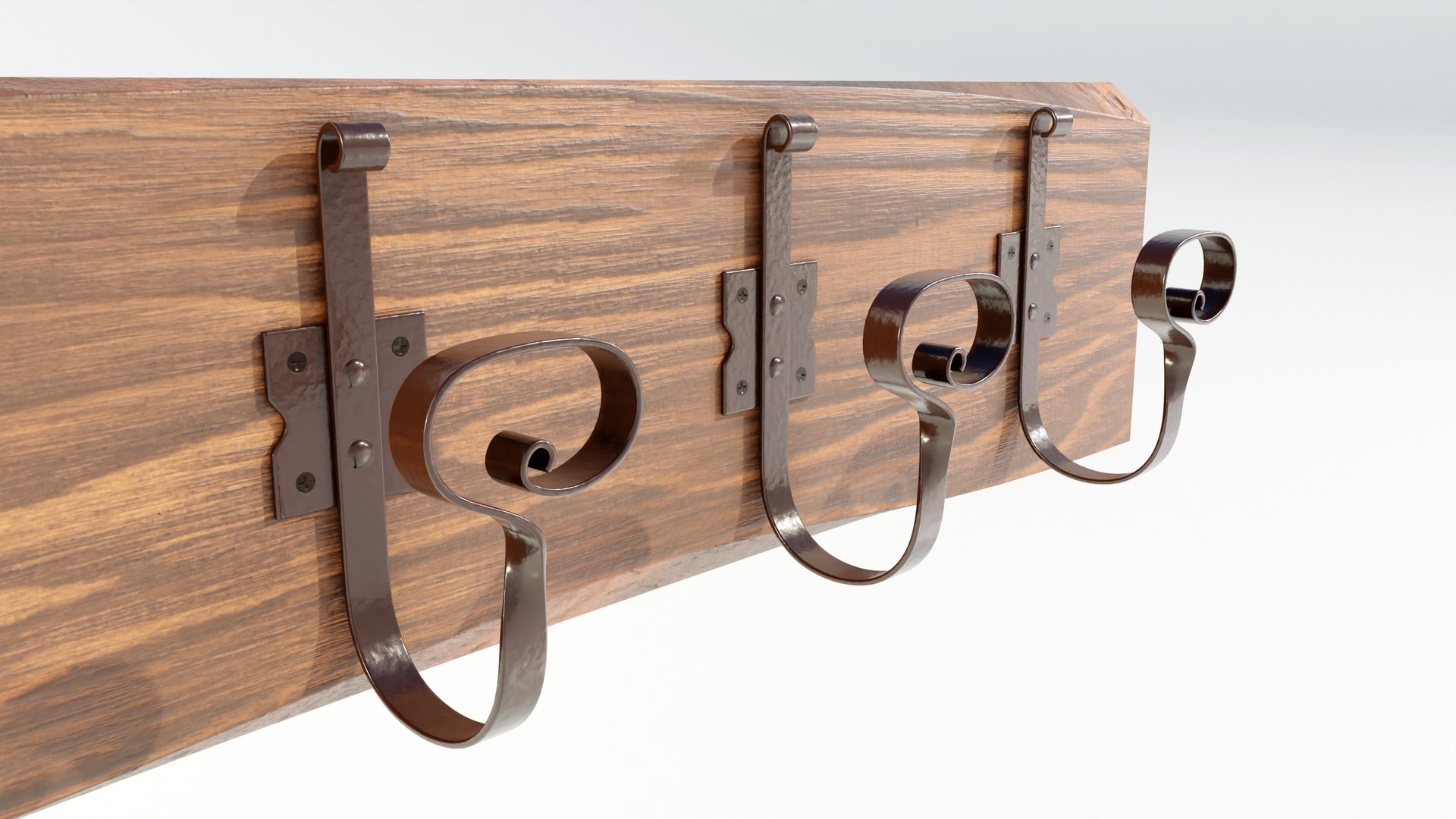 Wooden Coat Rack 3D Model - TurboSquid 1978292