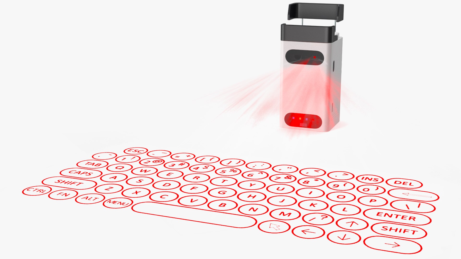 Wireless Laser Projection Virtual Keyboard 3D TurboSquid 1736755