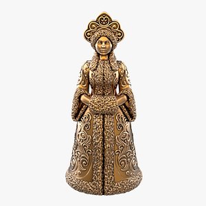 Snow Maiden Christmas Bell Figurine 3D print model model