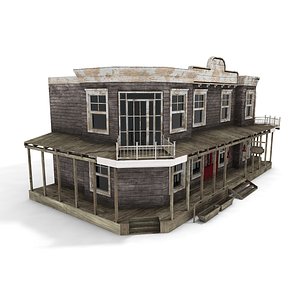 Lowpoly Wild West Building 04