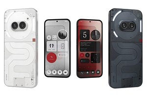 3D Nothing Phone 2a Black And White Low Poly