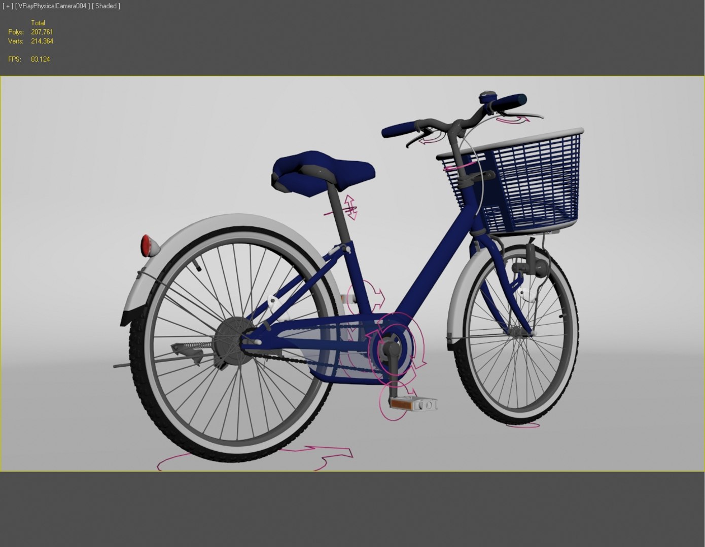 bicycle rigged ready 3d model