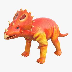 3d dinosaur toy triceratops modeled