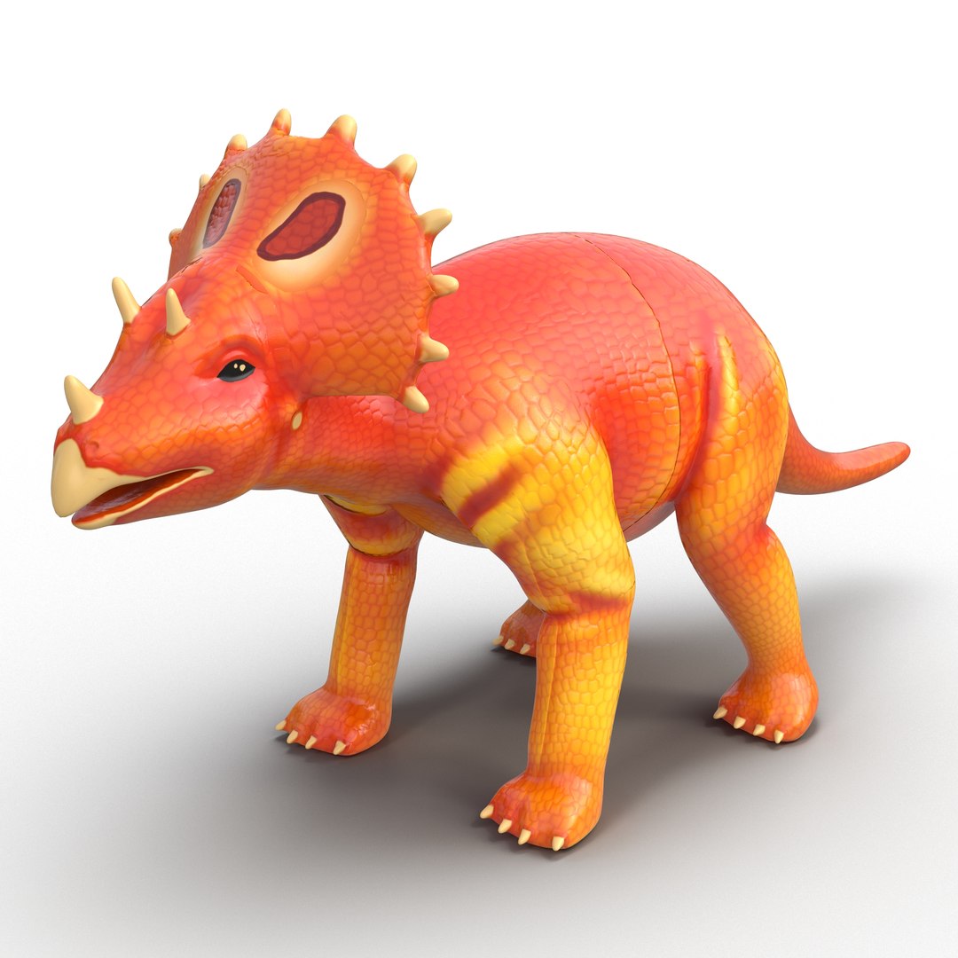 Dinosaur Toy Triceratops 3D Model 3D model preview