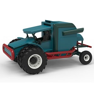 3D Racing Combine Harvester Version 2 Scale 1 to 25 model