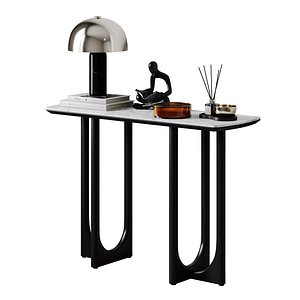 Orlan Console Table Ceramic Natural by Danetti 3D