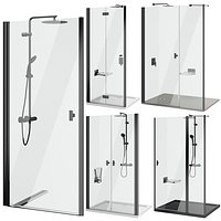 Shower doors Radaway Nes 8 Black set 140