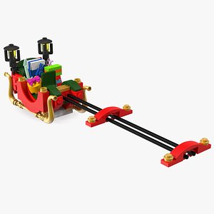 3D Lego Santas Sleigh with Gifts model