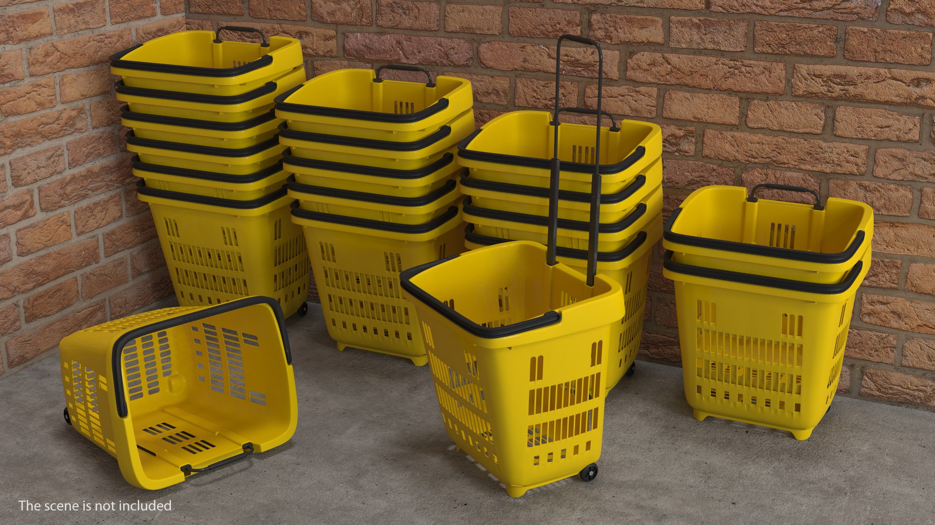 Roll Shopping Basket Folded 3D Model TurboSquid 1330663