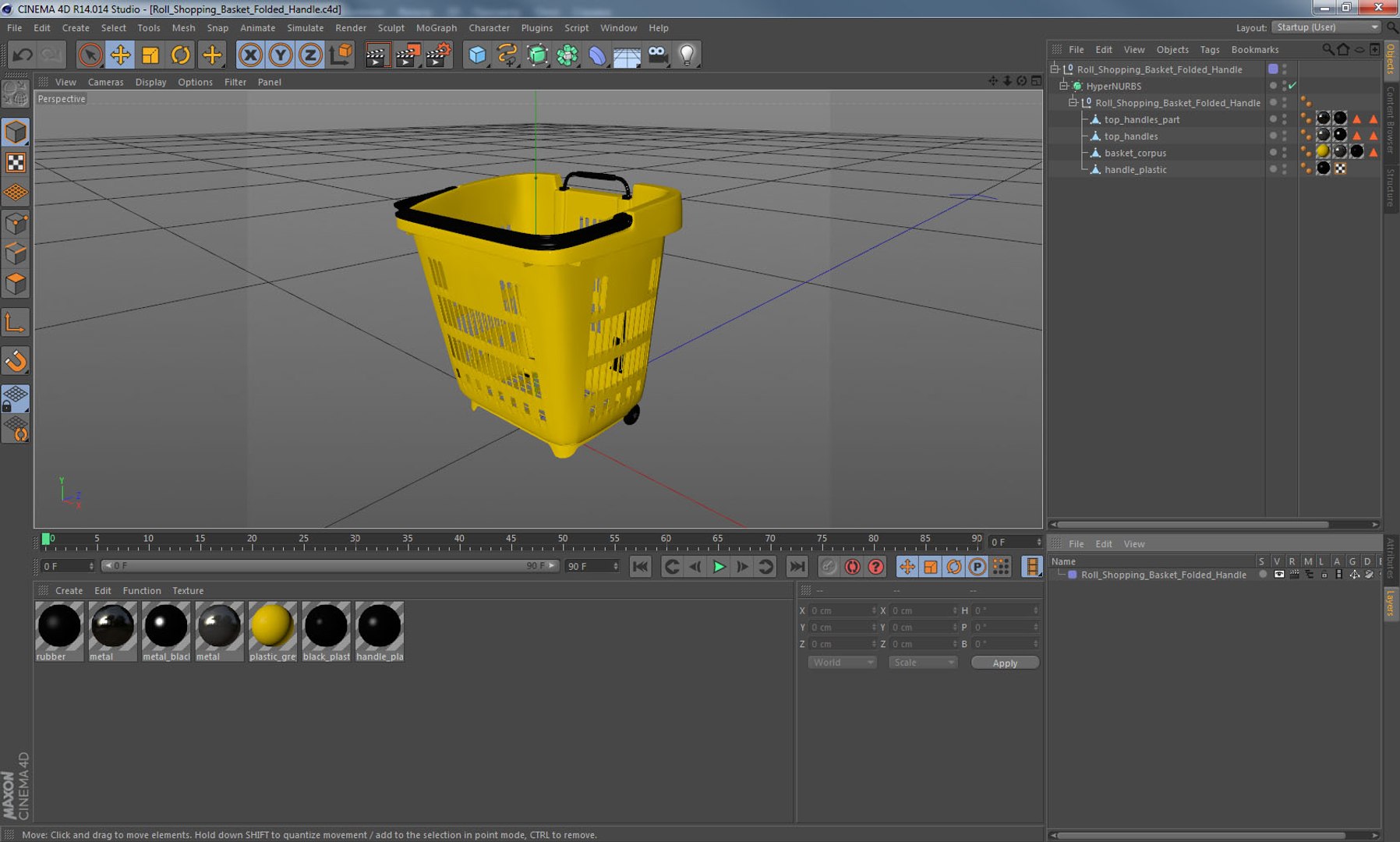 Roll Shopping Basket Folded 3D Model TurboSquid 1330663