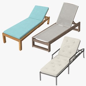 outdoor chaises 3d max