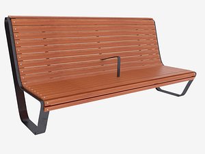 3D street bench model