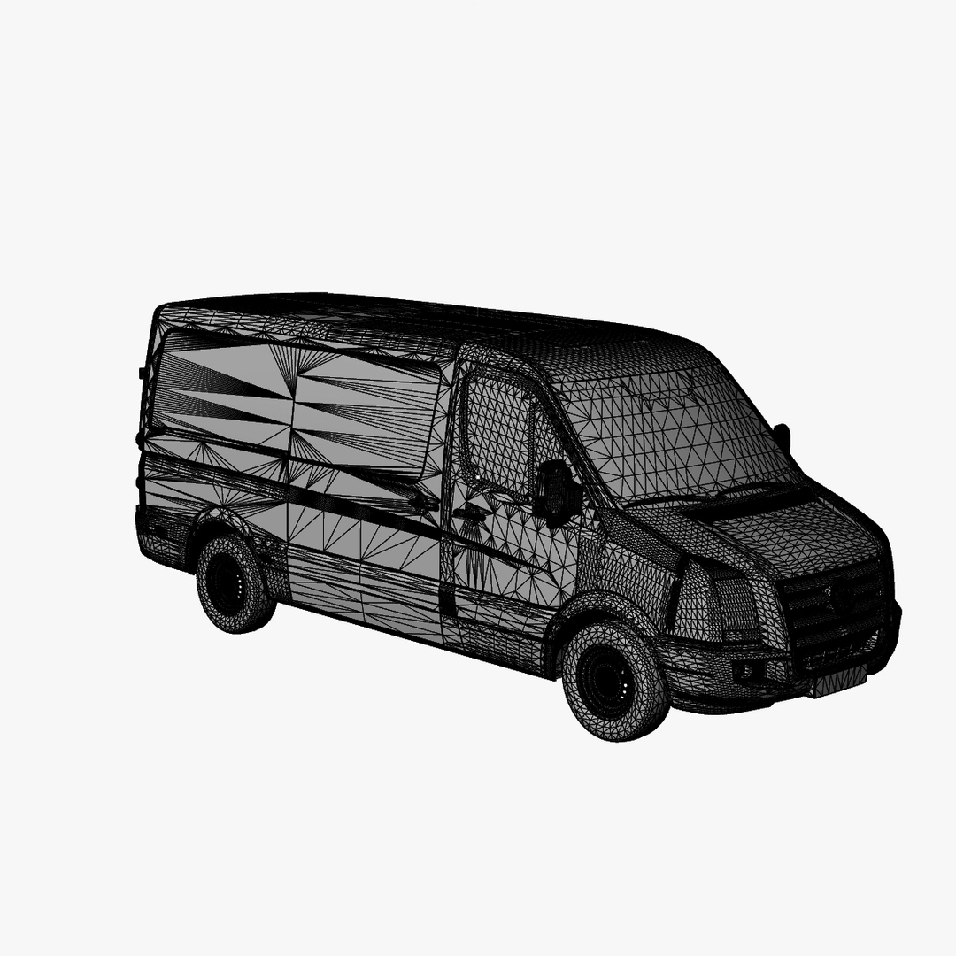 Crafter Van Normal Roof 3d Model