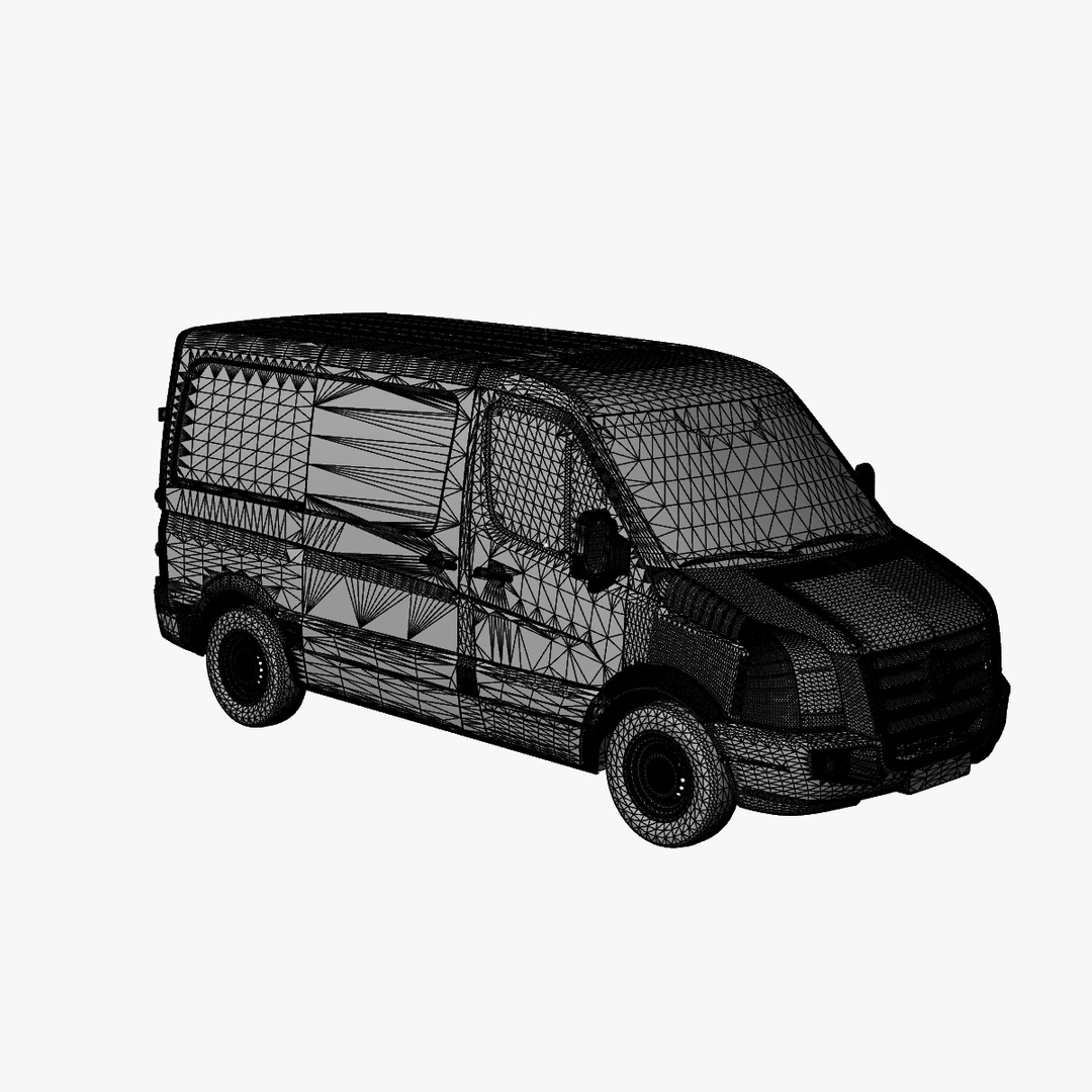 Crafter Van Normal Roof 3d Model