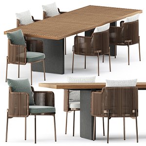 TAPE CORD chair and Quadrado Table